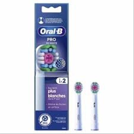 Oral B Recharge Brosse à Dents Electrique 3D White (Pack De 2 Recharges)