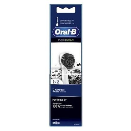 Oral B Recharges Brosse à Dents Electrique Charbon (2 Recharges)