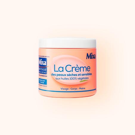 Mixa La Crème Des Peaux Sèches Et Sensibles Aux Huiles 100% Végétales 400ml