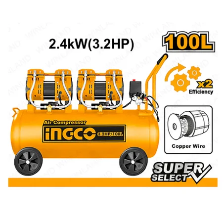 كمبريسور هواء صامت 100 لتر – INGCO ACS2241001