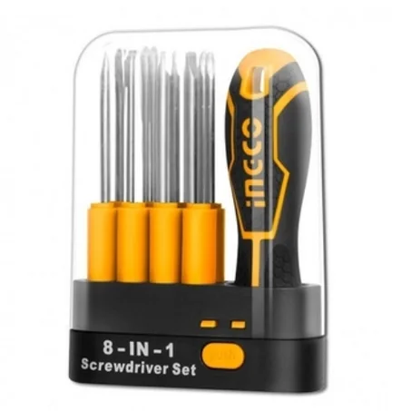 طقم مفكات براغي قابل للتبديل من INGCO – 9 قطع