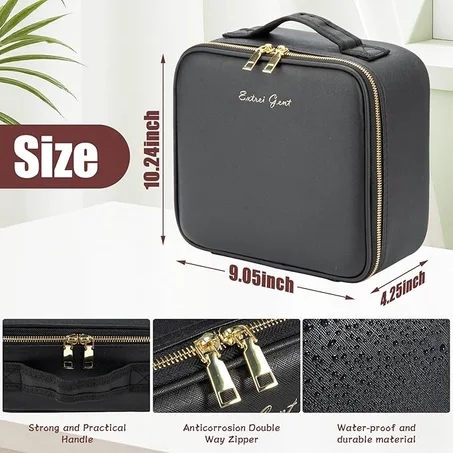 شنطة مكياج للسفر اللون الأسود