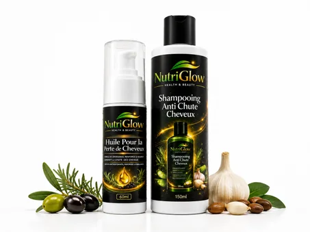 باك العناية بالشعر NutriGlow | شامبو + زيت طبيعي ضد تساقط الشعر وتقوية البصيلات