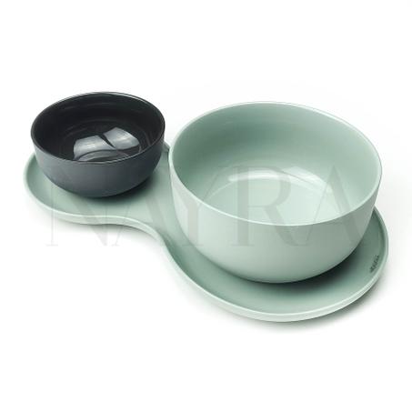 Lot de 2 bols et assiettes en Ceramic