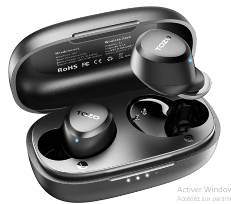 سماعات الأذن اللاسلكية  بتقنية بلوتوث 5.0، خفيفة الوزن ومزودة بميكروفون مدمج، توفر صوتًا غامرًا عالي الجودة، وتأتي مع علبة شحن وتدعم الاتصال لمسافات طويلة.