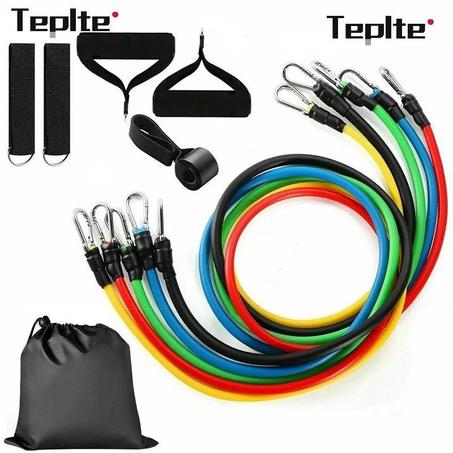 Une bande de resistance elastique en latex pour fitnesset entraienemnet complet du coprs