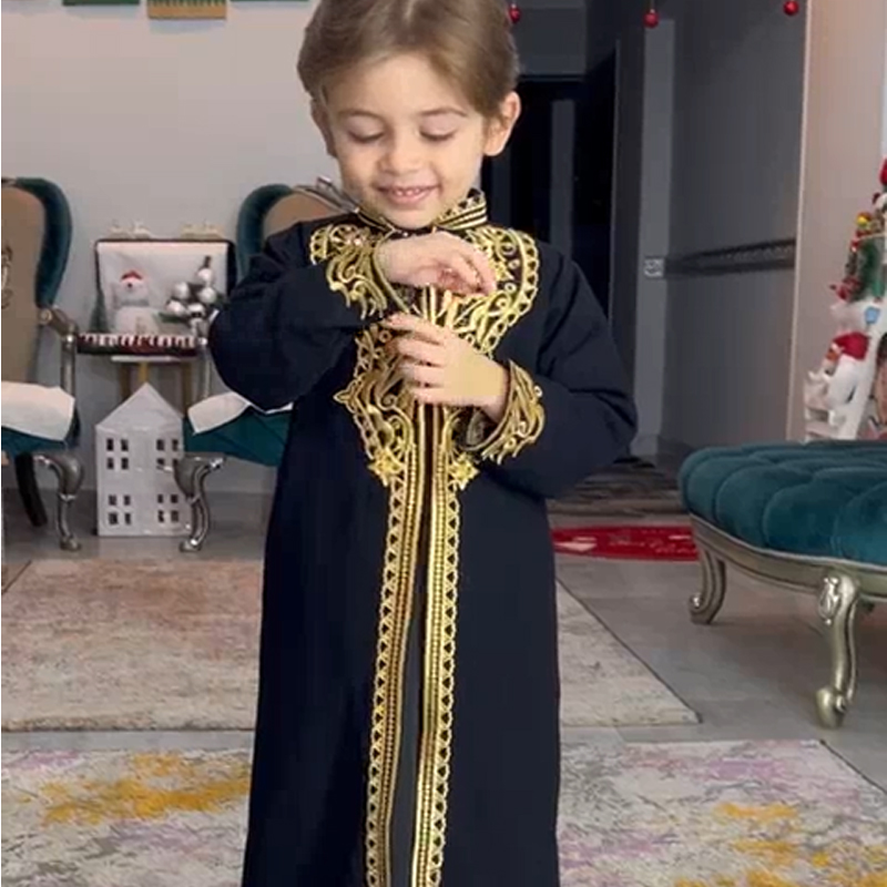 بشت أطفال فاخر بتطريز كامل