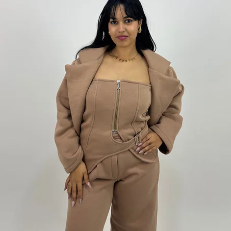 Ensemble 3 Pieces Gilet zippé