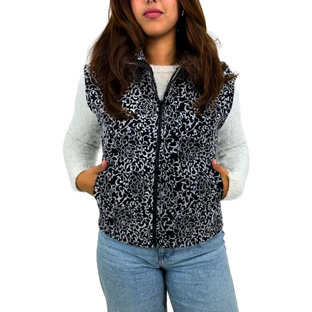 Gilet Polaire Floral