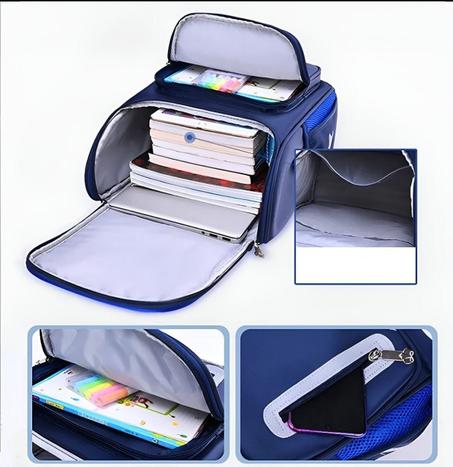 حقائب الظهر الكورية للأطفال بالإصدار المخصص للفتيات والفتيان من عمر 6-12 سنة، حقيبة مدرسية عالية الجودة مصنوعة من النايلون للمدرسة الابتدائية.