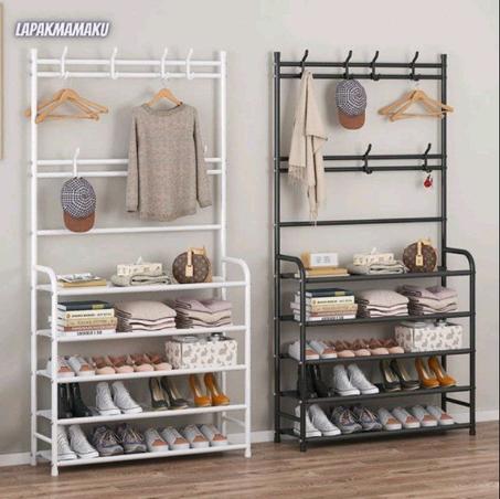 منضم للملابس والأحدية  5 طبقات الجودة الأصلية   5 Layer Coat And Shoe Rack Simple Household 1ér qualité