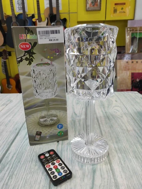 led musique crystal lamp
