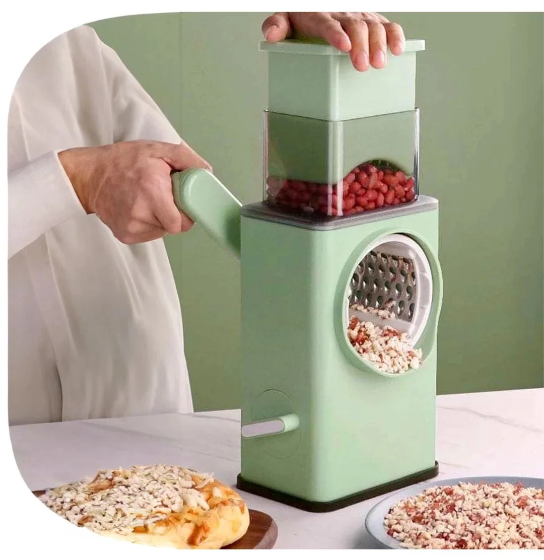 قطاعة خضار 4 في 1 - تقطع، تبشر، وتلف الخضار بيد واحدة! 🥒🔪