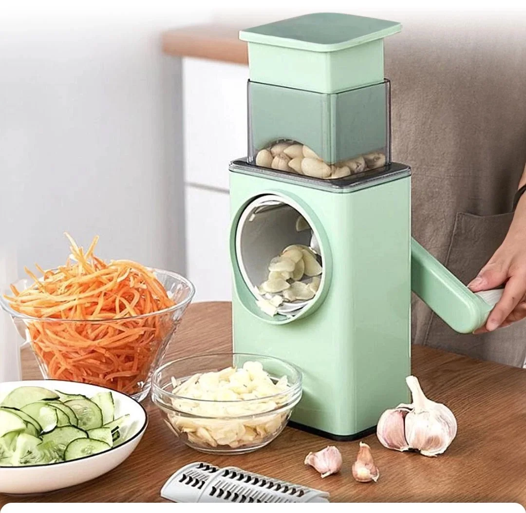 قطاعة خضار 4 في 1 - تقطع، تبشر، وتلف الخضار بيد واحدة! 🥒🔪