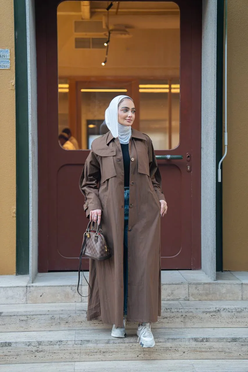 ترنش كوت محتشم[Long  Trench Coat]