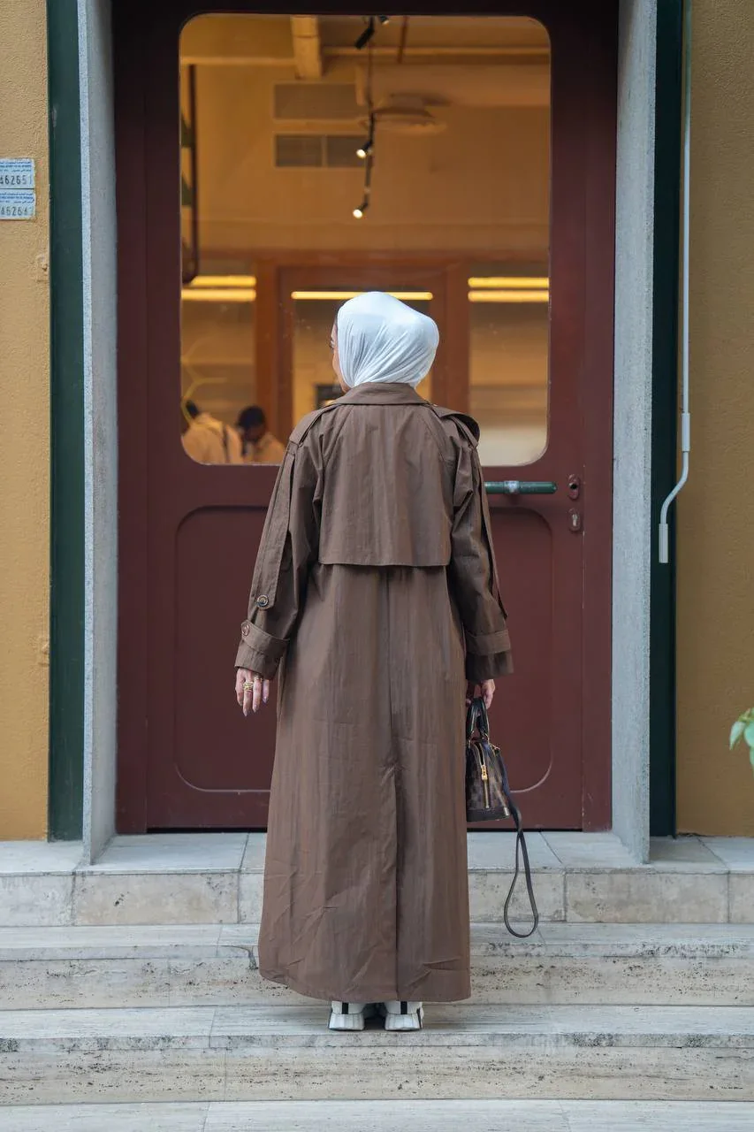 ترنش كوت محتشم[Long  Trench Coat]