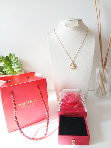 سلسلة اللؤلؤة مع بواطة الوردة