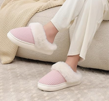 شباشب نسائية مبطنة بالفرو والذاكرة – مبطنة بالصوف للراحة داخل وخارج المنزل