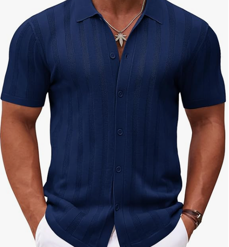 قميص COOFANDY الرجالي | ستايل هاوايي صيفي 2025