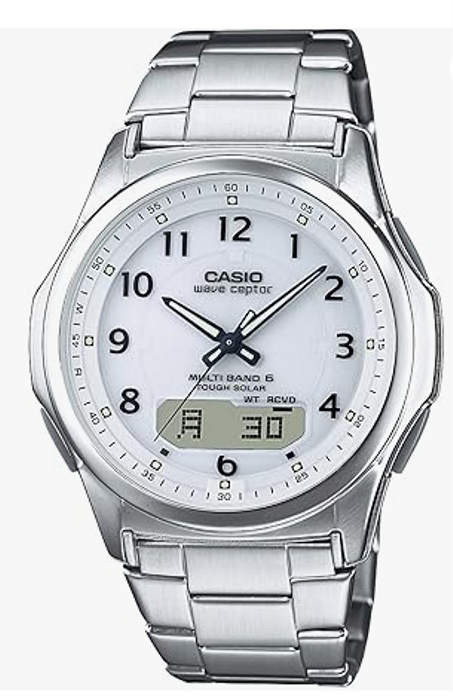 ساعة كاسيو رجالية موديل WVA-M630D-7AJF – ساعة شمسية مع راديو متعدد الترددات
