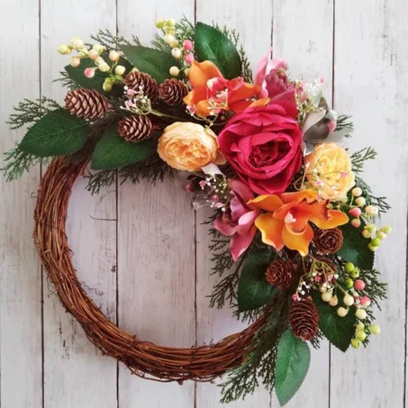 Handmade Home Decor - Autumn Wreath - Fall Wreath - Front Door Wreath - Wall Art Decor