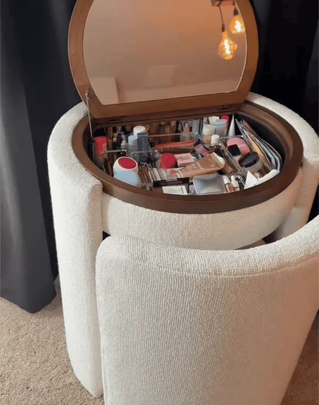 Table de maquillage 3 en 1 avec rangement