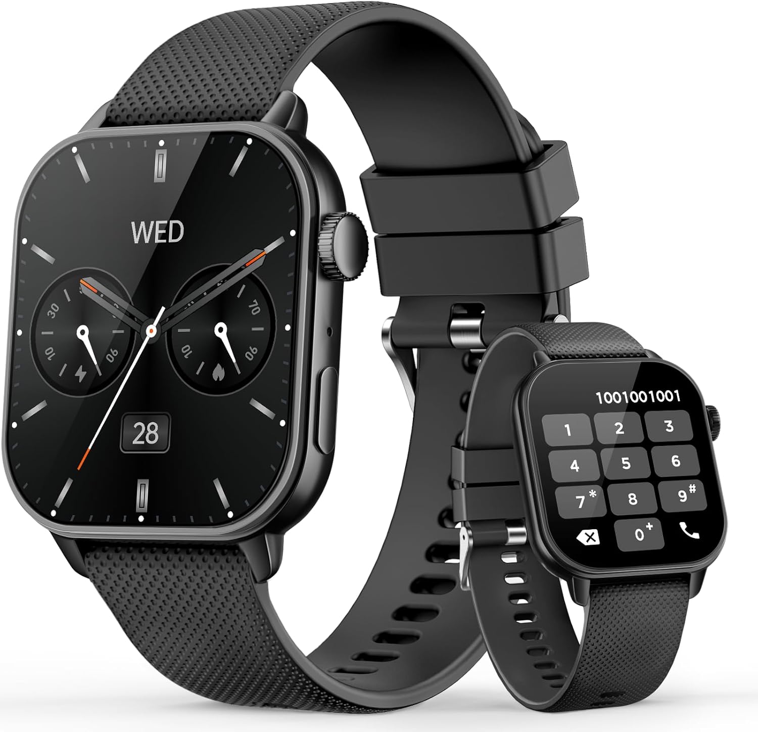 GARMIN  ساعات ذكية للرجال والنساء، 1.85 انش AMOLED HD لتتبع اللياقة البدنية مع اكثر من 100 وضع رياضي، ساعات ذكية مع مكالمات بلوتوث/معدل ضربات القلب/مراقب النوم/عداد الخطوات، مقاومة للماء IP68