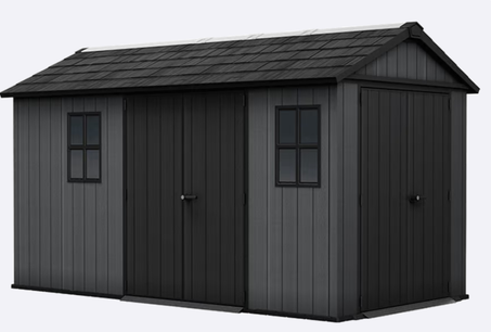 Newton Plus Dual Entry Shed 13x7.5ft -  Black