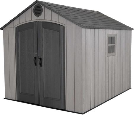 Lifetime Outdoor Storage Shed, 8 x 10 Foot, Gray