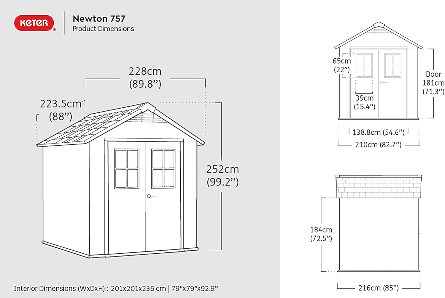 Keter Newton 757 Garden Shed
