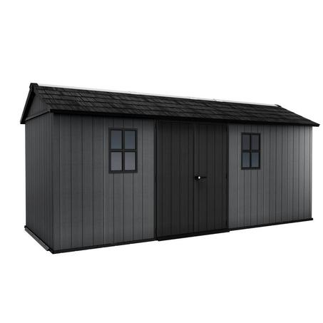 Newton Plus Dual Entry Shed 17x7.5ft - Black
