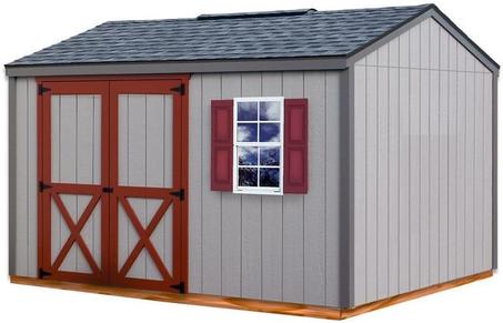 Cypress 12 ft. x 10 ft. Wood Storage Shed Kit with Floor