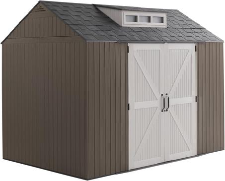 Rubbermaid Extra Large Resin Outdoor Storage Shed With Floor (7 x 10.5 Ft.)