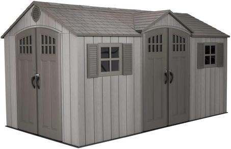Lifetime 15x8 Rough Cut Backyard Storage Shed with Floor (60318)