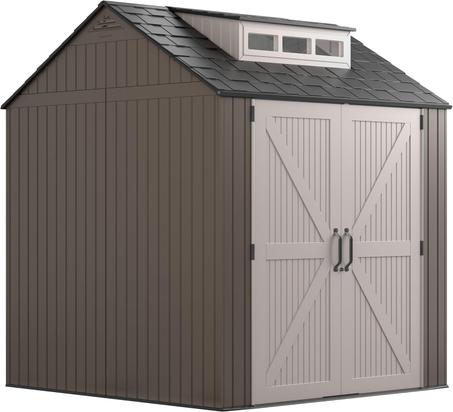 Rubbermaid Large Resin Outdoor Storage Shed With Floor (7 x 7 Ft.)