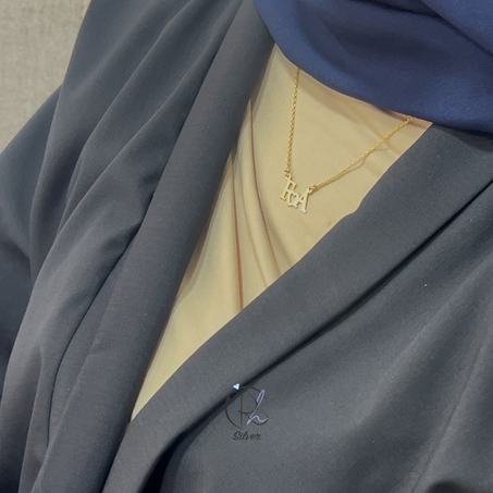 قلادة الحرفين _ فضة مشللة بالذهب