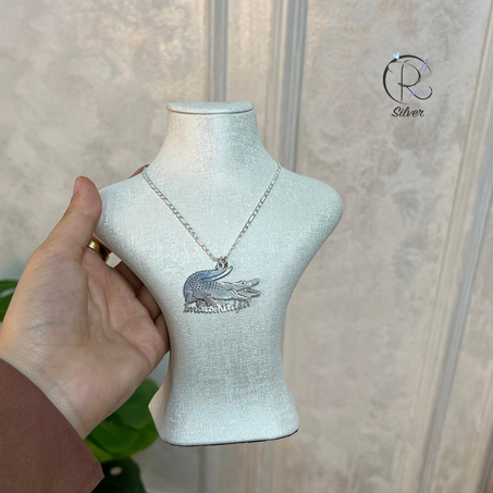 قلادة لاكوست - فضة
