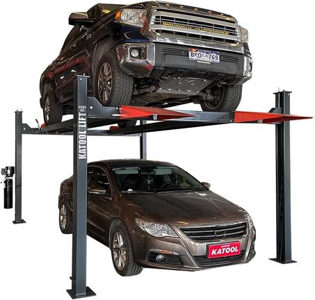 KATOOL 3.0HP 11000Lbs Lifting Height 84 Inch 4 Post Lift 110v Four Post Parking Lift 4-Post Auto Lift Garage Lift Storage - Katool