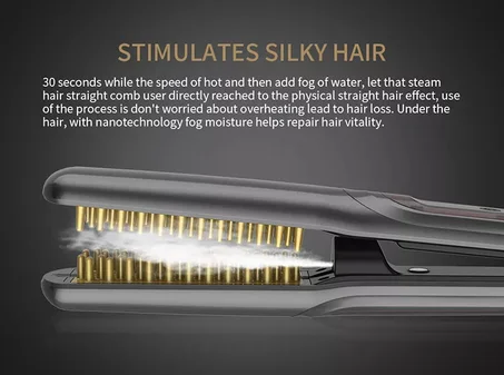 New Design 80W Hair Salon LED Digital Steam Styler Hair Straightener with Comb