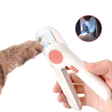 Manufacturer wholesale battery led light small dog cat nail clippers with nail file
