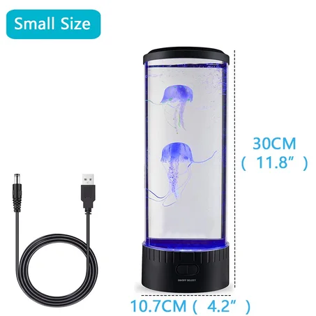 Jellyfish Lamp Color Changing Remote Control Fish Tank LED Night Light Birthday Gift USB Charging Relax Mood