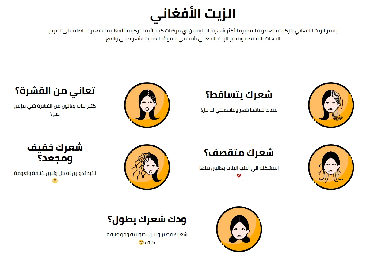 الزيت الافغاني الأصلي لتطهير فروة الرأس ، تكثيف الشعر  و إيقاف التساقط