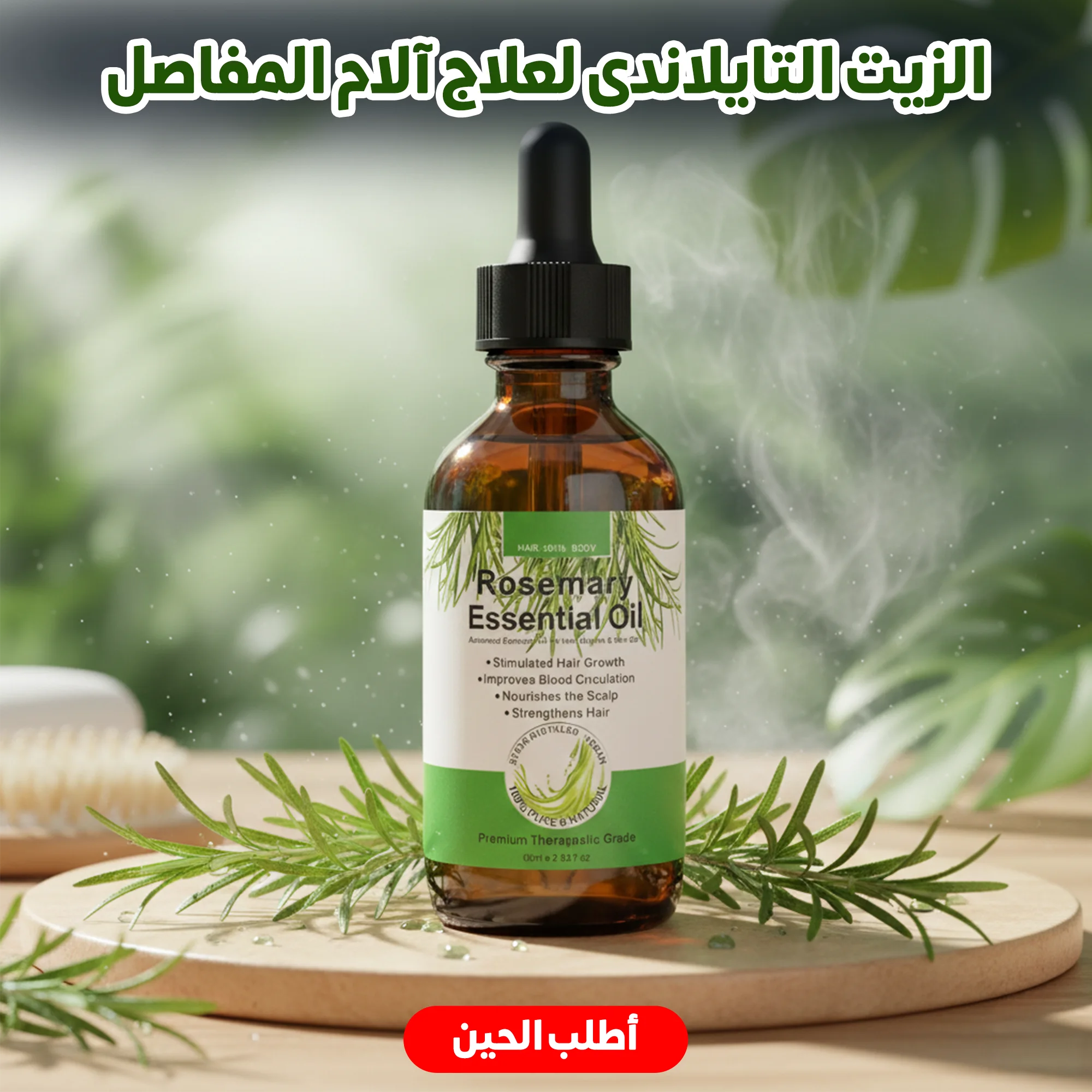 زيت أكليل الجبل لنمو الشعر - Growth Hair Rosemary Essential Oil