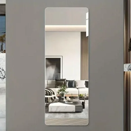 Miroir adhésif haute définition —150 × 40 cm, incassable, ultra‑fin, facile à poser