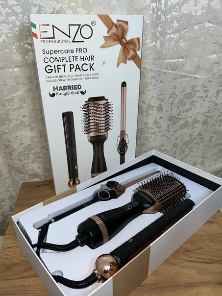 بـــاك هدية العروسة 3 ف 1  Pack Enzo (Lisseur + Boucleur + Brosse ) En-3311