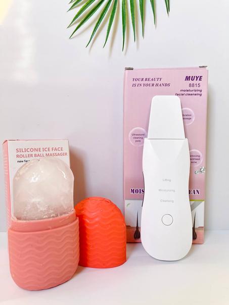 بــــاك العناية بالوجه ( جهاز إزالة الرؤوس السوداء + قالب الثلج)