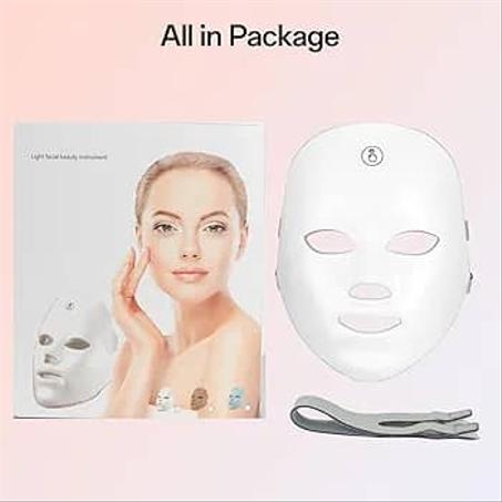 LED Face Mask أو Light therapy Mask  - القناع الضوئي للوجه أو قناع العلاج بالضوء - ماسك لاد