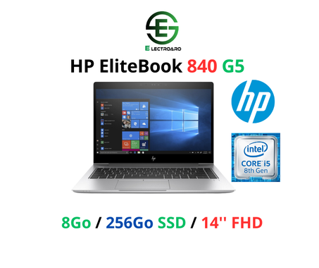 HP EliteBook 840 G5 Core i5-8350U I 8Go I 256 Go NVMe I Win 10Pro I 14″ Full HD