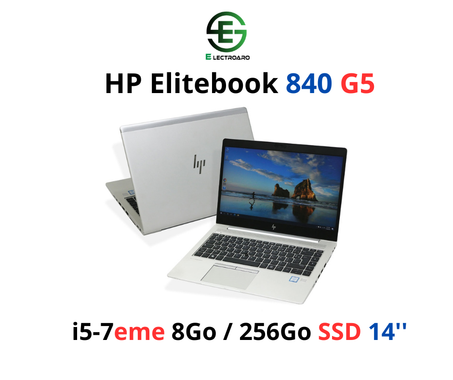 HP EliteBook 840 G5 Core i5-7300U I 8Go I 256 Go SSD I Win 10Pro I 14″ Full HD