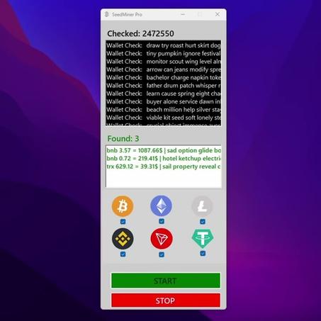 Bruteforce seed generating cryptographic keys